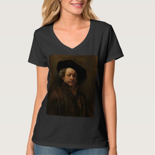 Rembrandt van Rijn's Self Portrait Fine Art T-shirt (Voorkant)