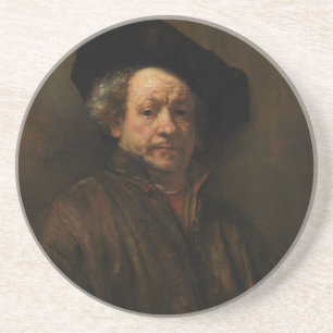 Rembrandt van Rijn's Self Portrait Fine Art Zandsteen Onderzetter