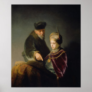 Rembrandt - Young Scholar en Zijne leraar Poster