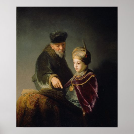 Rembrandt - Young Scholar en Zijne leraar Poster (Voorkant)