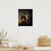 Rembrandt - Young Scholar en Zijne leraar Poster (Keuken)