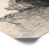 Rembrandt - zelf-portret die op steenslag leidt poster (Hoek)