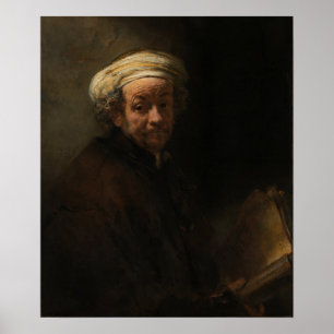 Rembrandt - zelfportret als apostel Paul Poster