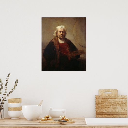 Rembrandt Zelfportret met cirkels Poster (Keuken)