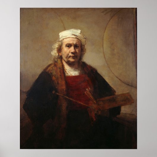 Rembrandt Zelfportret met cirkels Poster (Voorkant)