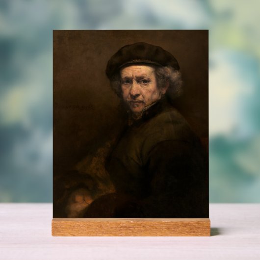 Rembrandt Zelfportret: Nederlandse Gouden Eeuw sch Acryl Bord (Neutraal)