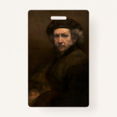 Rembrandt Zelfportret: Nederlandse Gouden Eeuw sch Badge (Achterkant)