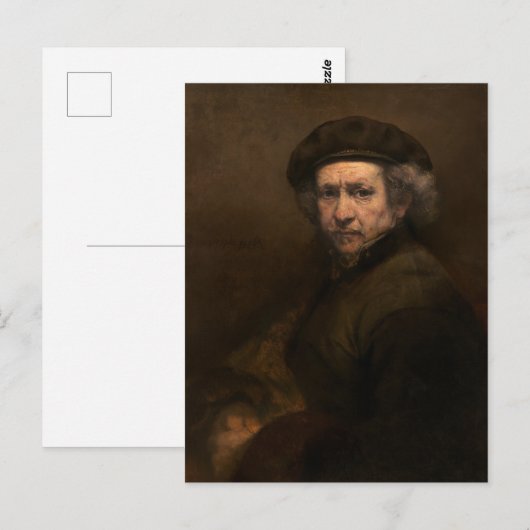 Rembrandt Zelfportret: Nederlandse Gouden Eeuw sch Briefkaart (Voorkant / Achterkant)