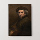 Rembrandt Zelfportret: Nederlandse Gouden Eeuw sch Button (Voorkant)