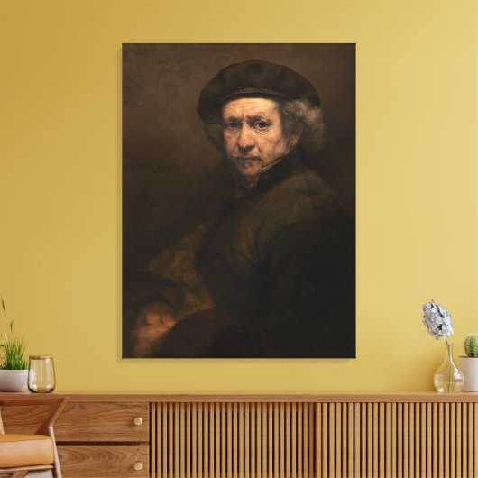 Rembrandt Zelfportret: Nederlandse Gouden Eeuw sch Canvas Afdruk (Insitu (Woonkamer))