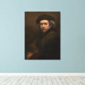 Rembrandt Zelfportret: Nederlandse Gouden Eeuw sch Canvas Afdruk (Insitu (Houten vloer))