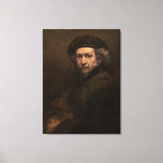 Rembrandt Zelfportret: Nederlandse Gouden Eeuw sch Canvas Afdruk (Voorkant)