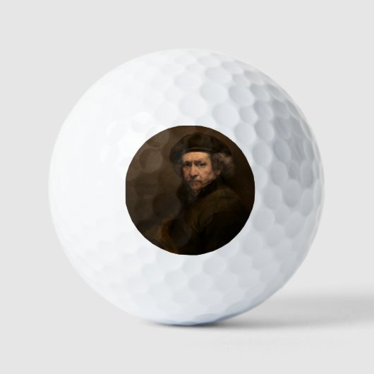 Rembrandt Zelfportret: Nederlandse Gouden Eeuw sch Golfballen (Voorkant)