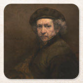 Rembrandt Zelfportret: Nederlandse Gouden Eeuw sch Kartonnen Onderzetters (Voorkant)