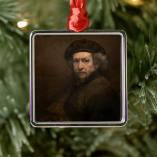 Rembrandt Zelfportret: Nederlandse Gouden Eeuw sch Metalen Ornament