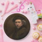 Rembrandt Zelfportret: Nederlandse Gouden Eeuw sch Papieren Bordje (Feest)