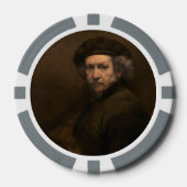Rembrandt Zelfportret: Nederlandse Gouden Eeuw sch Poker Chips (Voorkant)