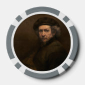 Rembrandt Zelfportret: Nederlandse Gouden Eeuw sch Poker Chips (Achterkant)