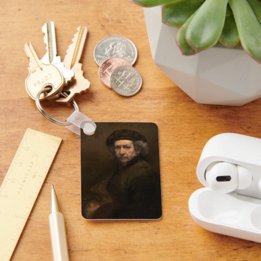 Rembrandt Zelfportret: Nederlandse Gouden Eeuw sch Sleutelhanger (Bureau)