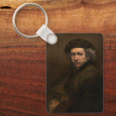 Rembrandt Zelfportret: Nederlandse Gouden Eeuw sch Sleutelhanger (Voorkant)