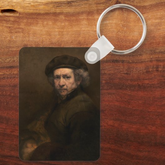 Rembrandt Zelfportret: Nederlandse Gouden Eeuw sch Sleutelhanger (Achterkant)