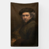 Rembrandt Zelfportret: Nederlandse Gouden Eeuw sch Spandoek (Verticaal)