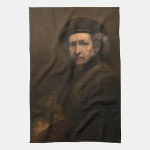 Rembrandt Zelfportret: Nederlandse Gouden Eeuw sch Theedoek