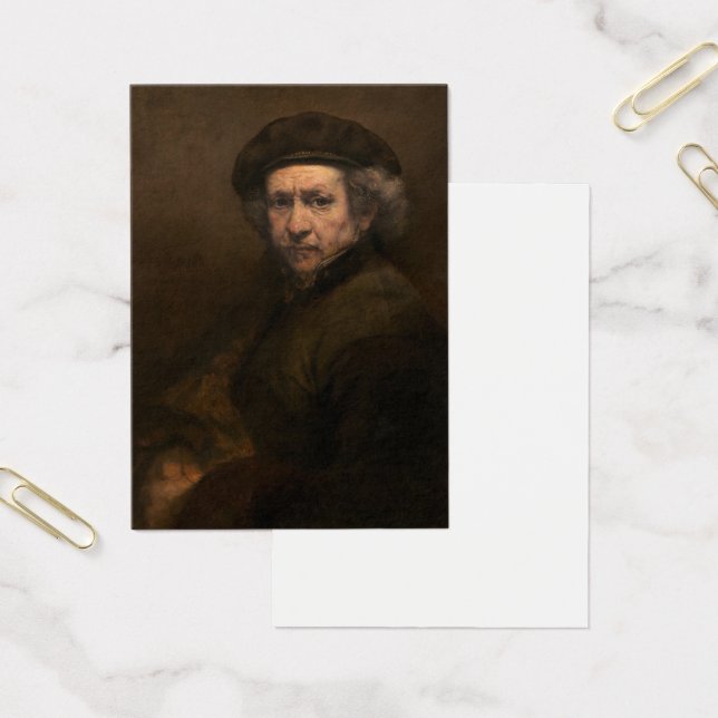Rembrandt Zelfportret: Nederlandse Gouden Eeuw sch Visitekaartje (Kantoor)