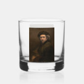 Rembrandt Zelfportret: Nederlandse Gouden Eeuw sch Whisky Glas (Voorkant)