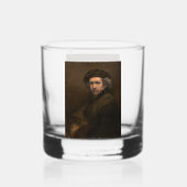 Rembrandt Zelfportret: Nederlandse Gouden Eeuw sch Whisky Glas (Achterkant)