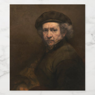 Rembrandt Zelfportret: Nederlandse Gouden Eeuw sch Wijn Etiket