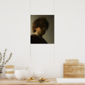 Rembrandt - zelfportret op jeugdige leeftijd poster (Keuken)