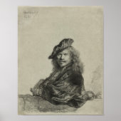 Rembrandt Zelfportret Schets Poster (Voorkant)