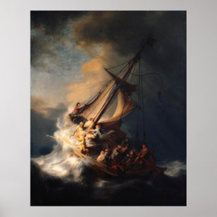 Rembrandts De Storm op het Meer van Galilea Poster