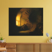 Rembrandt's Filosoof in Meditation Canvas Afdruk (Insitu (Woonkamer))