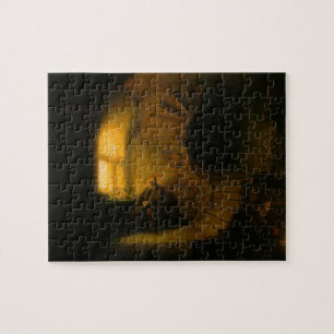 Rembrandt's Filosoof in Meditation Legpuzzel
