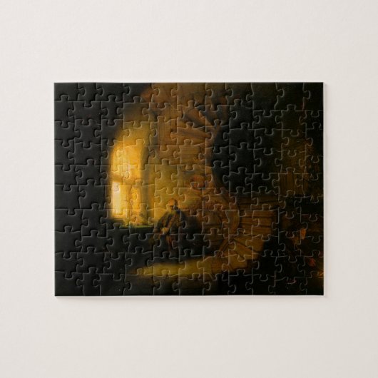 Rembrandt's Filosoof in Meditation Legpuzzel (Horizontaal)