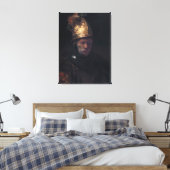 Rembrandt's Man in een gouden helm Canvas Afdruk (Insitu (Slaapkamer))