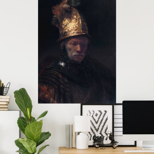 Rembrandt's Man in een gouden helm Poster (Thuiskantoor)