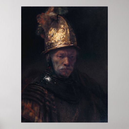 Rembrandt's Man in een gouden helm Poster (Voorkant)