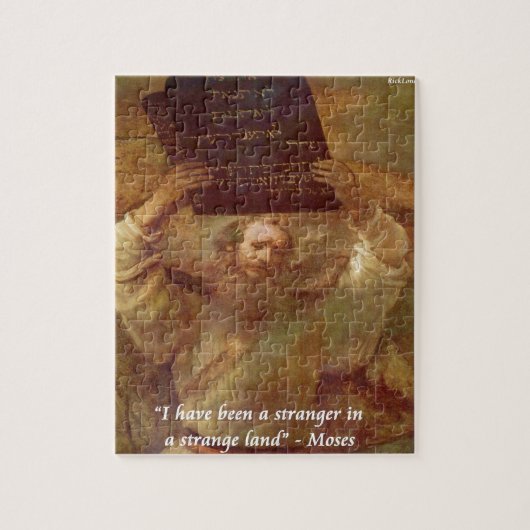Rembrandt's Moses & Biblical Quote Legpuzzel (Verticaal)