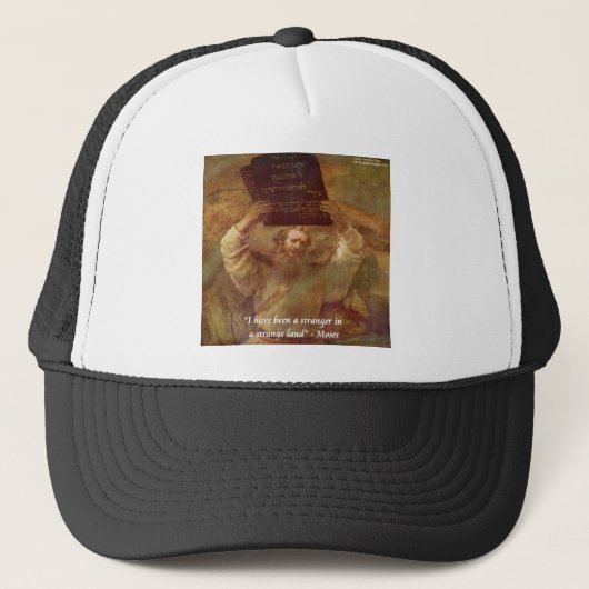 Rembrandts Mozes & Bijbelcitaat Trucker Pet (Voorkant)