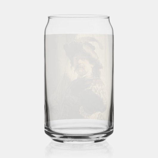 Rembrandts standaardbierblikje blikvorm glas (Achterkant)