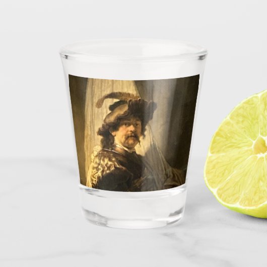 Rembrandts standaarddrager schoot glas (Voorkant)