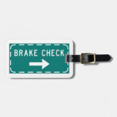 Remcontrole verkeersbord met pijl bagagelabel (Voorkant horizontaal)