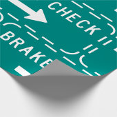 Remcontrole verkeersbord met pijl cadeaupapier