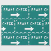 Remcontrole verkeersbord met pijl cadeaupapier (Vlak)