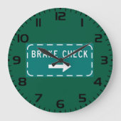 Remcontrole verkeersbord met pijl grote klok (Voorkant)