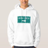 Remcontrole verkeersbord met pijl hoodie (Voorkant)