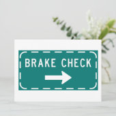 Remcontrole verkeersbord met pijl kaart (Staand voorkant)